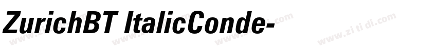 ZurichBT ItalicConde字体转换